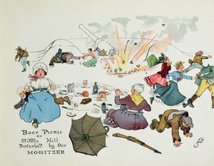 Boer piquenique no Middle Hill perturbado pelo nosso obus, de &39;The Leaguer of Ladysmith&39;, 1900