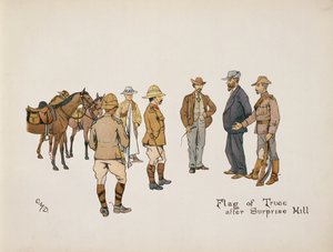 Bandeira de trégua após Surprise Hill, de The Leaguer of Ladysmith, 1900