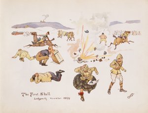 A primeira concha, Ladysmith, 1899, de The Leaguer of Ladysmith, 1900