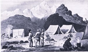Acampamento nos Himalaias, de British Adventure publicado pela Collins de Captain E. P. Campbell