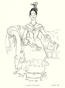 Carácter de Dickens: Charity Pecksniff (litho)