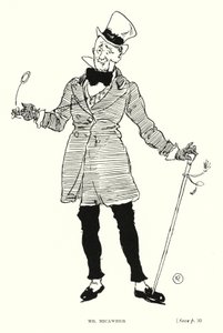Carácter de Dickens: Sr. Micawber (litho)