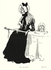 Carácter de Dickens: Sra. Micawber (litho)