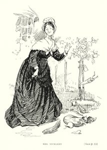 Carácter de Dickens: Sra. Nickleby (litho)