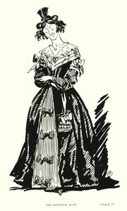 Carácter de Dickens: A tia Spinster (litho)
