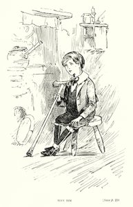 Carácter de Dickens: Tiny Tim (litho)