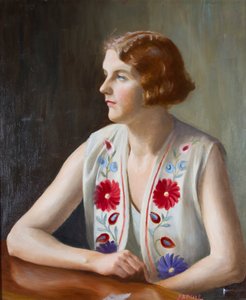 Retrato do escritor e ilustrador Marian Ada. Peart, c.1930