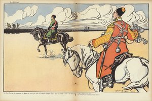 Presidente Loubets visita à Rússia, ilustração para Le Rire