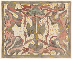 Design decorativo de espadas em pé de Carel Adolph Lion Cachet