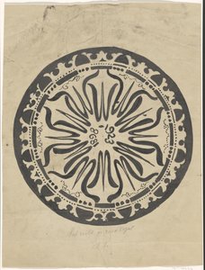 Desenho para um prato de celebração do jubileu de prata da Rainha Wilhelmina de Carel Adolph Lion Cachet