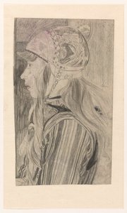 Retrato de rapariga em traje Marken de Carel Adolph Lion Cachet