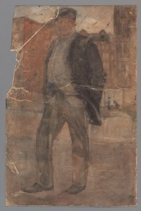 Homem de pé com tampa rígida de Carel Adolph Lion Cachet
