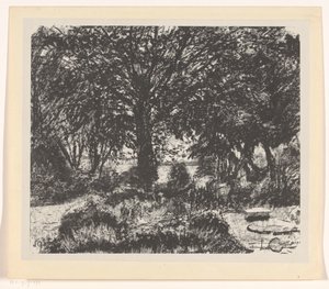 Jardim com árvore grande de Carel Adolph Lion Cachet