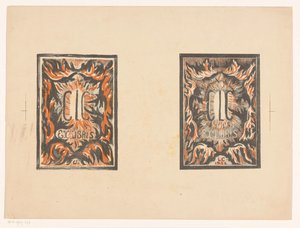 Dois ex-libris de Carel Lion Cachet de Carel Adolph Lion Cachet