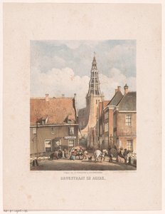 Brugstraat e Igreja Der Aa em Groningen Brugstraat e Akerk (título no objeto) de Carel Christiaan Antony Last