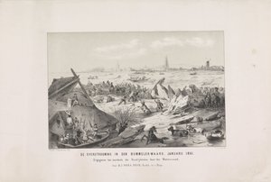 A inundação no Bommelerwaard. Janeiro de 1861 (título no objeto) de Carel Christiaan Antony Last
