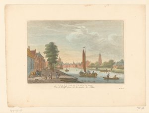 Vista de Amersfoort
Vista de Delft da Vaart / Vue de Delft, prise de la riviere la Schie (título sobre o objecto) de Carel Frederik Bendorp (I)