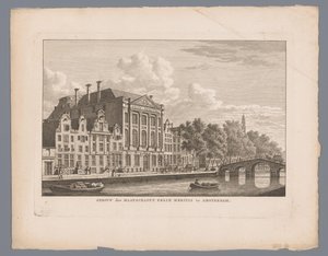 Vista de Felix Meritis em Amsterdã Edifício da sociedade Felix Meritis em Amsterdã (título no objeto) de Carel Frederik Bendorp (I)