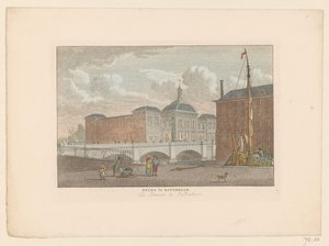 Vista da bolsa de valores em Rotterdam Feira em Rotterdam / La Bourse à Rotterdam (título no objeto) de Carel Frederik Bendorp (I)