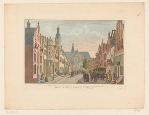 Vista de Langestraat, Câmara Municipal e Grote Kerk em Alkmaar
Langestraat, Câmara Municipal e Grande Igreja em Alkmaar / Maison de ville et Cathédrale d