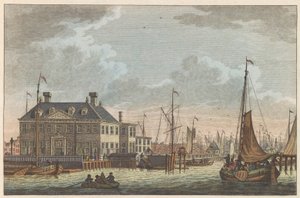 Vista do Nieuwe Stadsherberg, c. 1790
Nieuwe Stads-Herberg em Amsterdão / Vue de L