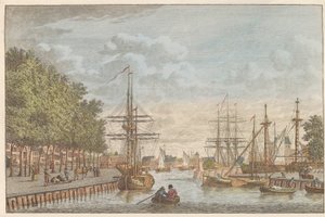 Porto de Middelburg, ca. 1790
De Haven van Middelburg / Le port de Middelburg (título sobre o objecto) de Carel Frederik Bendorp (I)