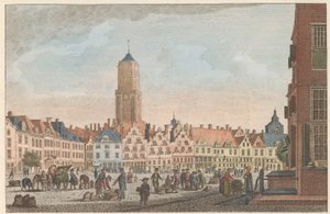 Neude em Utrecht, cerca de 1790 De Neude em Utrecht / Marché dite Neude em Utrecht (título no objeto)