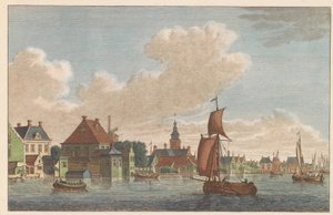 Westzaandam, cerca de 1790 O Binnen-Zaan para a igreja em West-Zaandam / Saan Interieur Prize du Coté de L