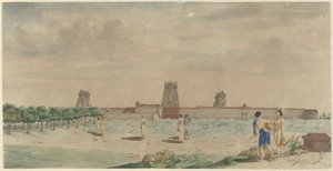 O Grande Pagode em Chalembron, Índia de Carel Frederik Reimer