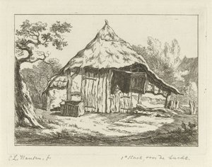 Celeiro do agricultor com a porta superior aberta
Paisagens (1-6) (título da série) de Carel Lodewijk Hansen