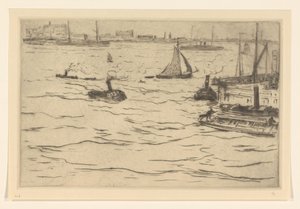 Vista do Maas em Rotterdam O Maas em Rotterdam (título original) de Carel Nicolaas Storm van 