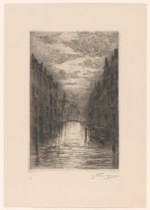 Canal em Dordrecht à noite
Dordrecht. Canal, effet de soir (título original)