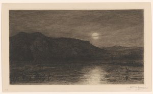 Paisagem ao luar na Villa Caprera de Carel Nicolaas Storm van 