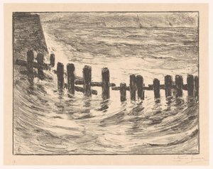 Trabalho de pilha no Scheldt perto de Vlissingen de Carel Nicolaas Storm van 