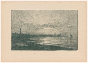 Zeehaven bij avond
Declínio do dia (título sobre o objecto)