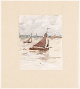 Navios de pesca à vela no Escalda