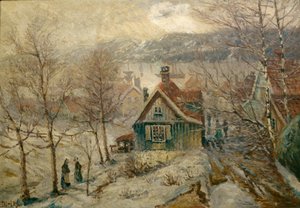 Paisagem da costa com casa de Carl Edvard Diriks