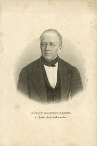 Príncipe Alexander Gorchakov, estadista russo (litho) de Carl (after) Mayer