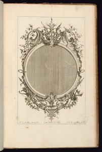 Quadro com dois rolos de folhas, terceiro livro de quadros de Carl Albert von Lespilliez