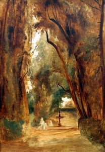 Parque da Villa Borghese de Carl Blechen