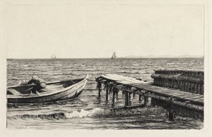 O barco na ponte de Carl Bloch