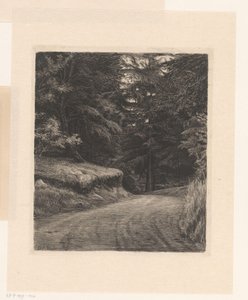 estrada da floresta de Carl Bloch