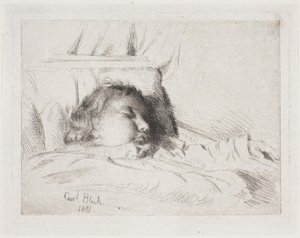 A criança adormecida de Carl Bloch