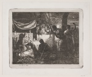 Adoração dos pastores de Carl Bloch