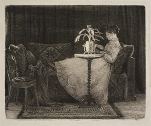 Senhora da leitura de Carl Bloch