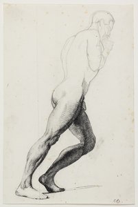Estudo para as pernas de Sansão para a imagem do museu "Sansão entre os filisteus" (kms830) de Carl Bloch