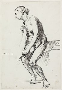 Estudos para a pintura do museu "Jairi datter" (kms835) de Carl Bloch