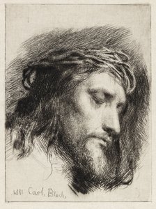 Cabeça de Cristo da coroa de espinhos de Carl Bloch