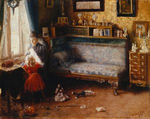 Mãe ajudando, 1892 de Carl Christian Ferdinand Wentorf