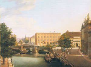 Escola Real de Construção com a Schlossbrücke em Berlim de Carl Daniel Freydanck